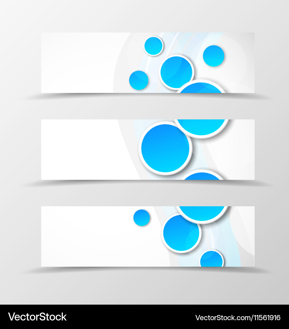 Set of header banner dynamic design Vector Image