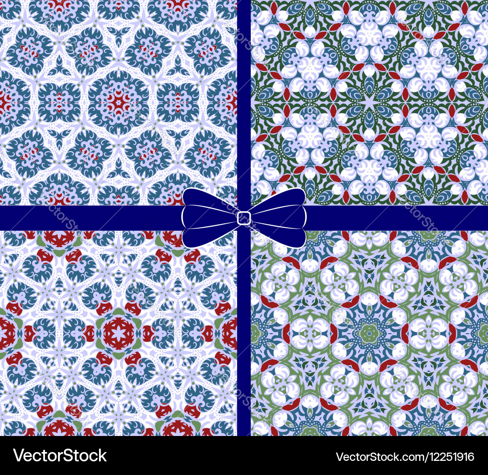 Set of seamless patterns vector image