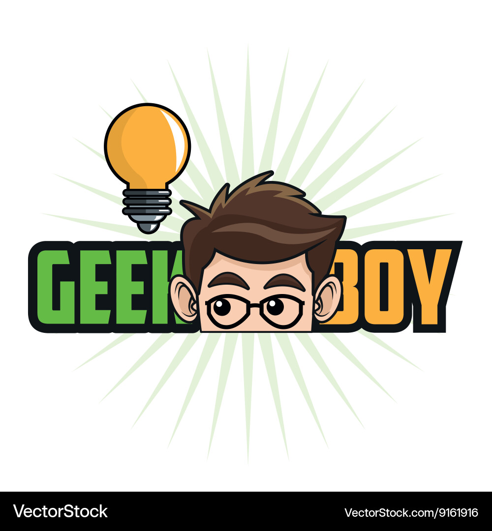 Tech Nerd Icon Set vector image