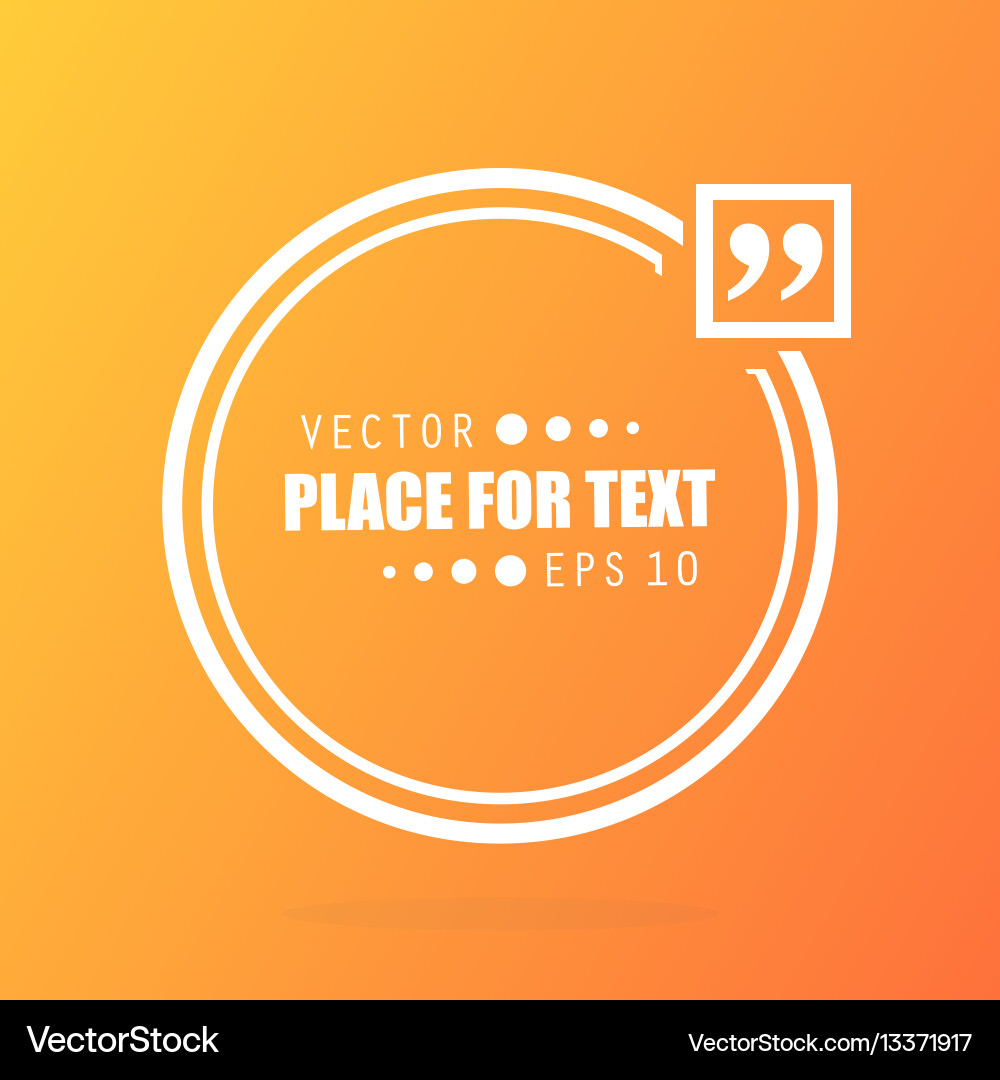 Abstract concept empty speech square quote Vector Image
