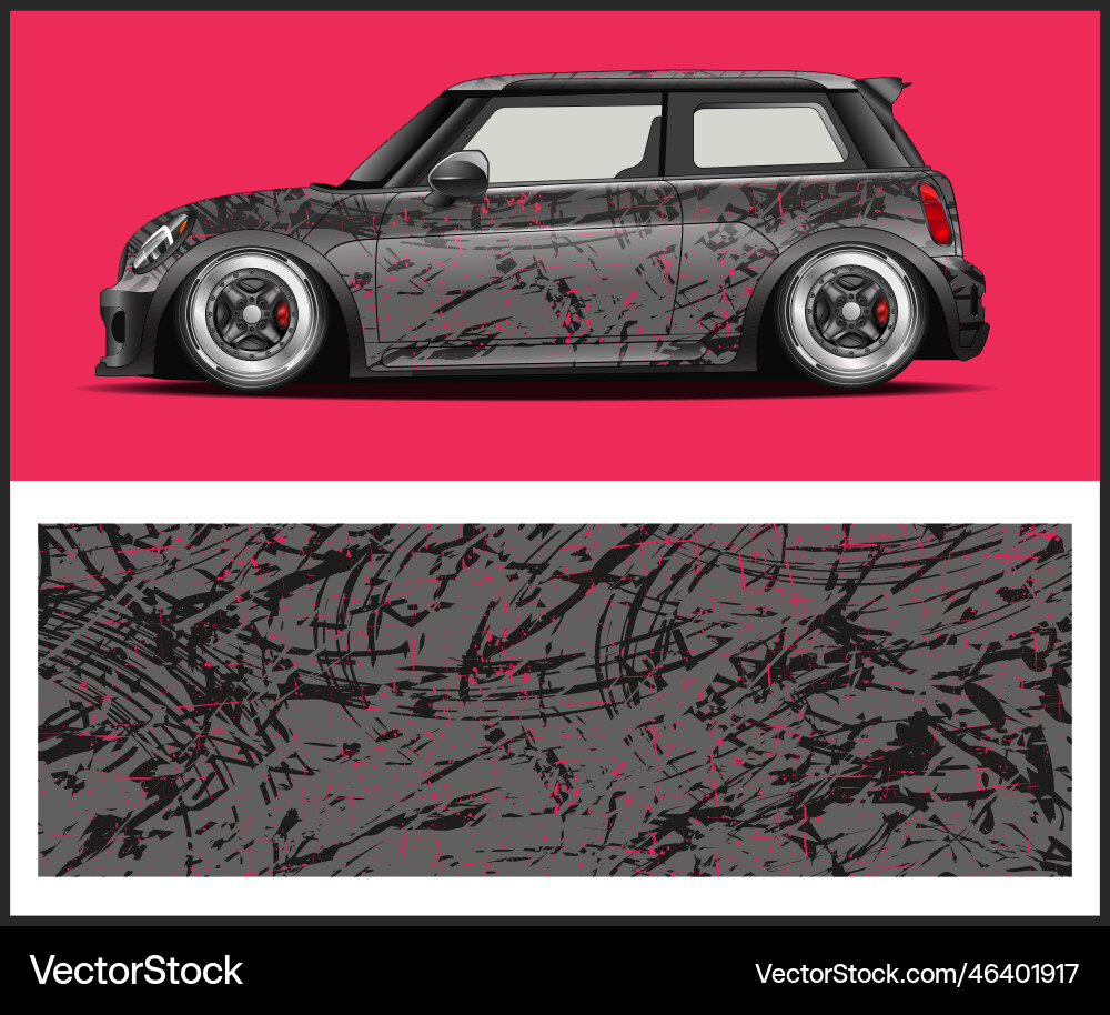 Aggressive Car Wrap Pattern Vector Image