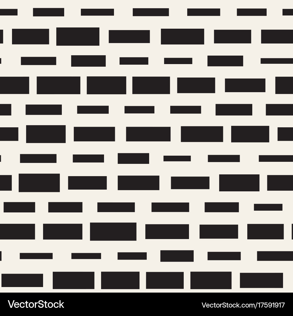 Black and white irregular dashed lines pattern vector image