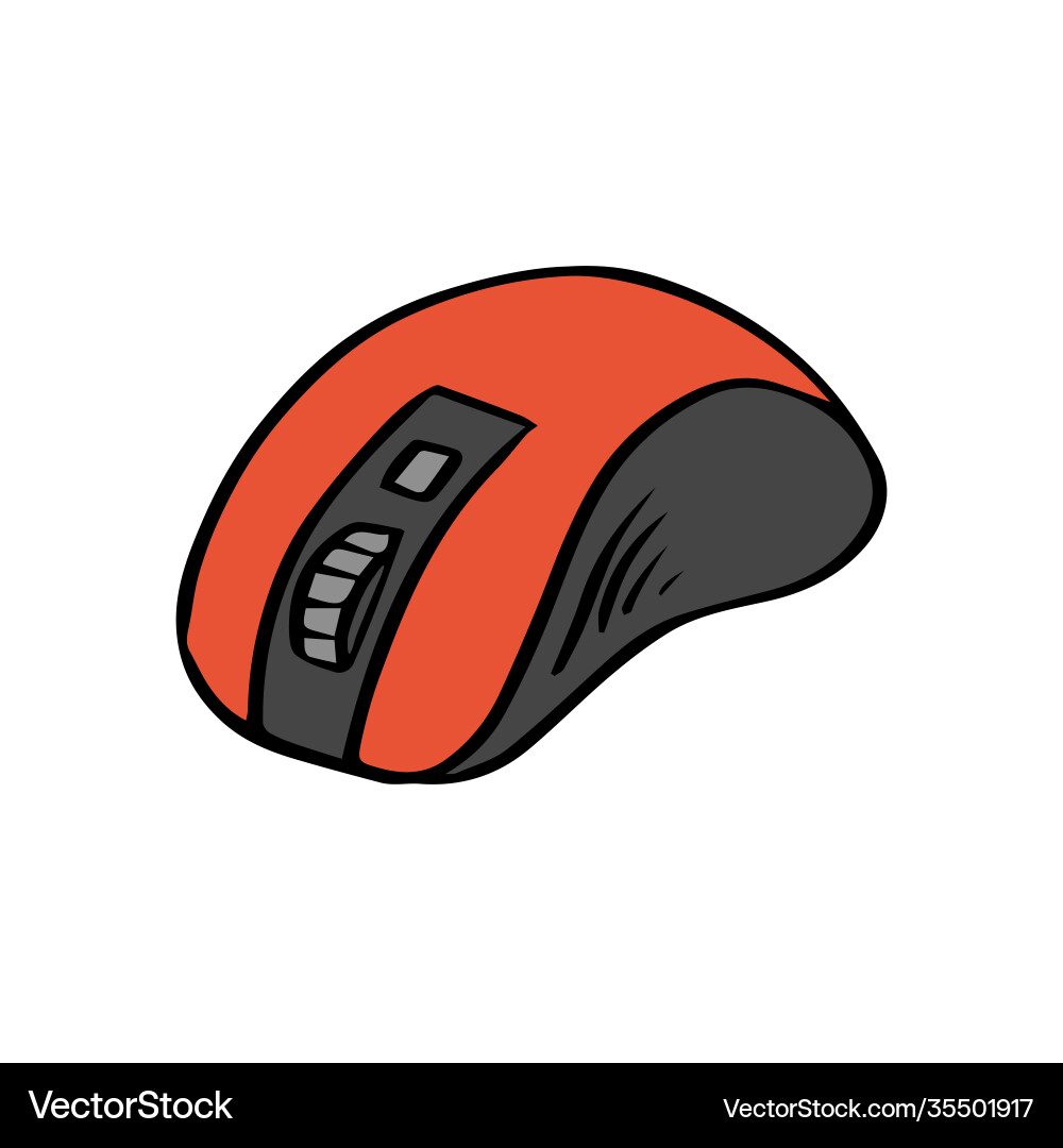 Computer mouse on a white background Computer mouse on a white background Vector Image