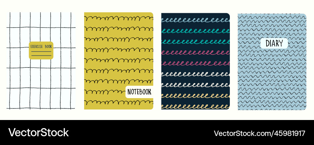 Cover page templates based on seamless patterns Vector Image