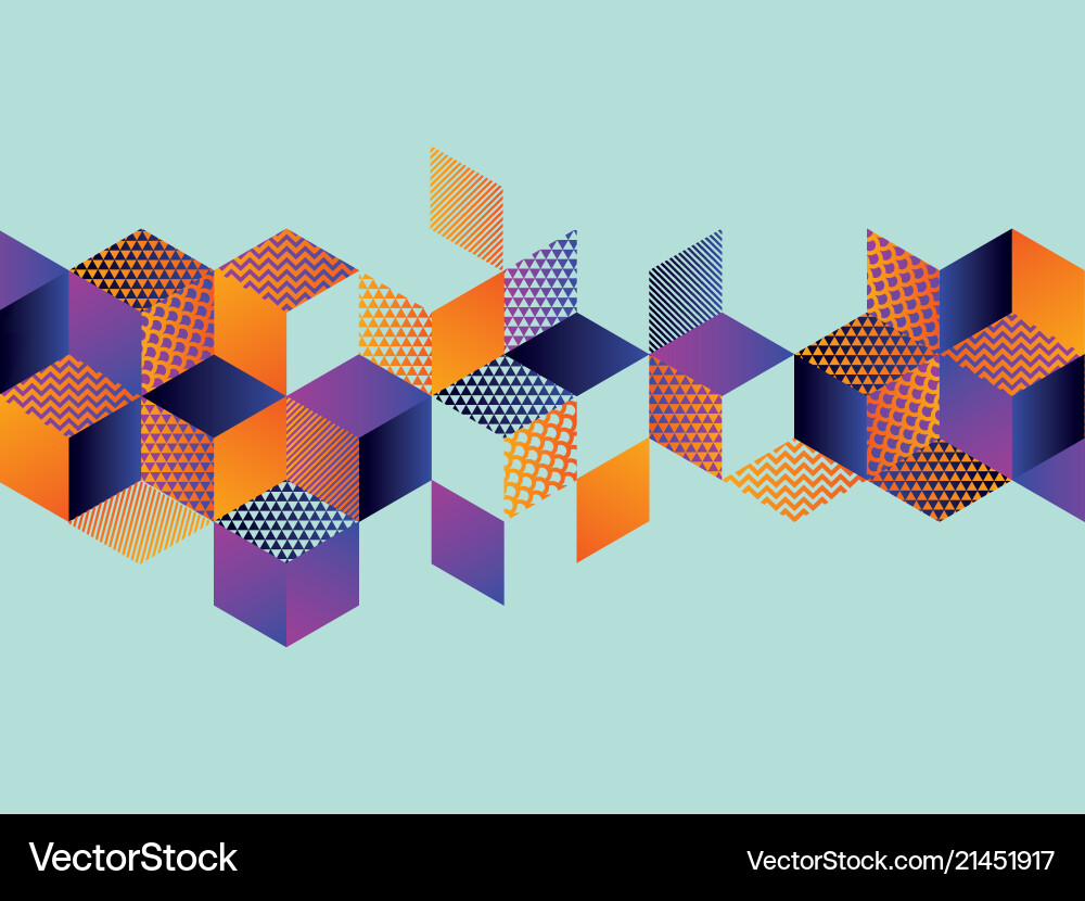Geometric hexagon bright motif for header Geometric hexagon bright motif for header vector image