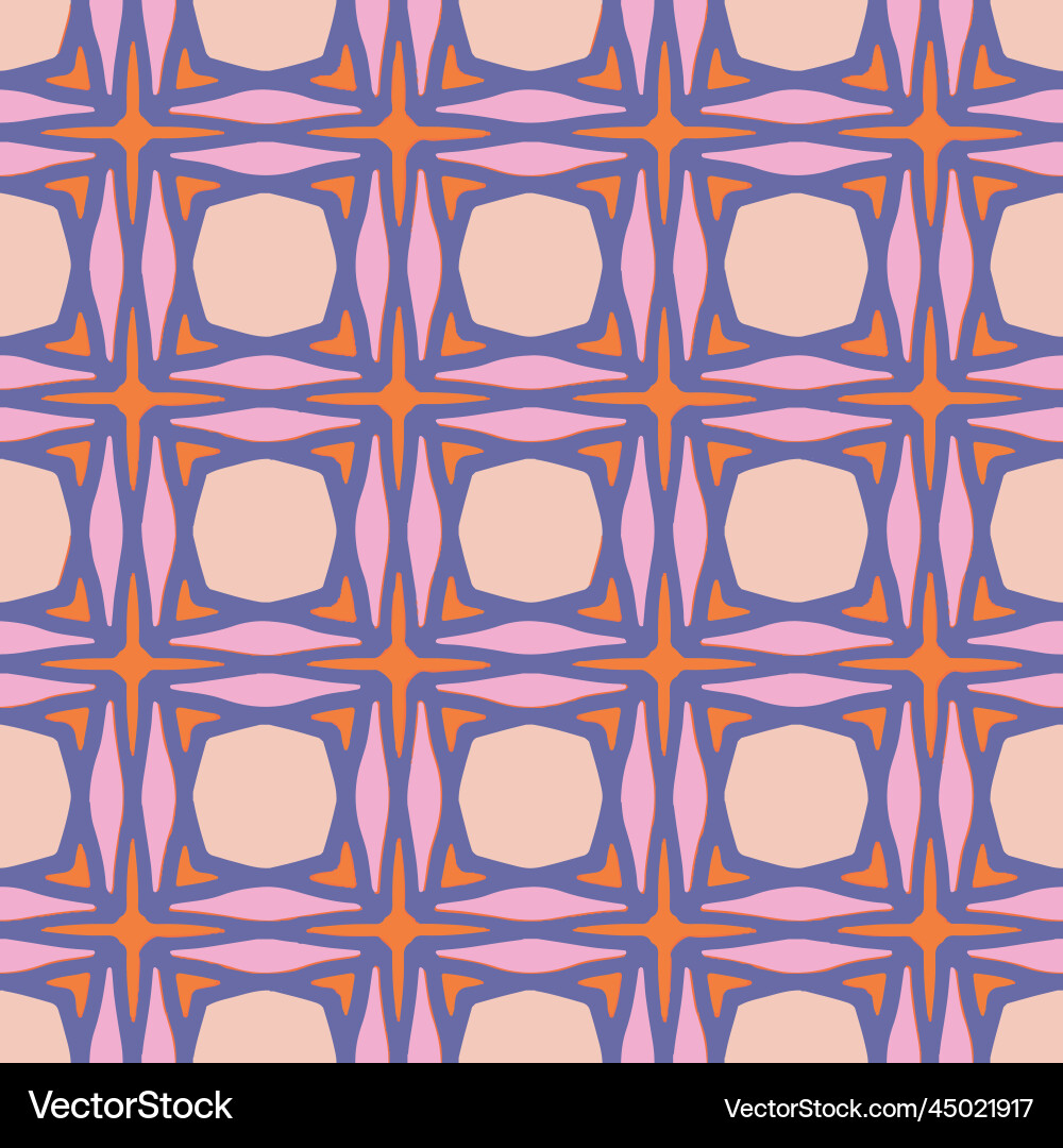 Geometric Repeat Pattern - Retro Style vector image
