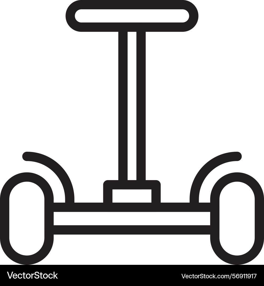 Hoverboard linear style icon design vector image