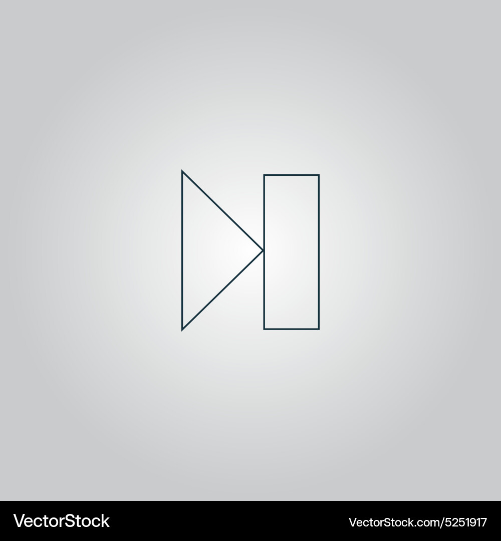 Next track web icon media player vector image