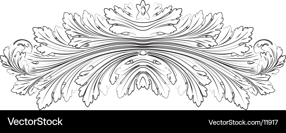 Ornate Baroque Rosette Vector Image