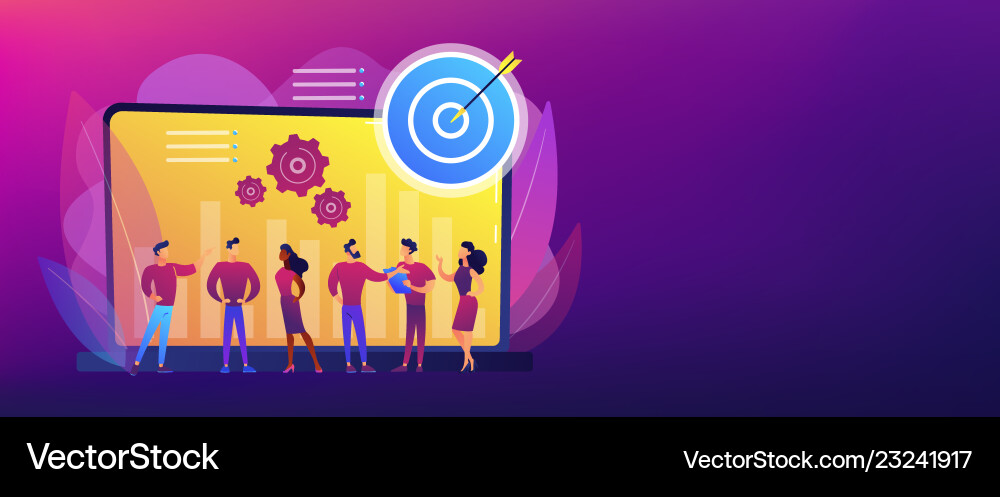 Performance management concept banner header Performance management concept banner header vector image