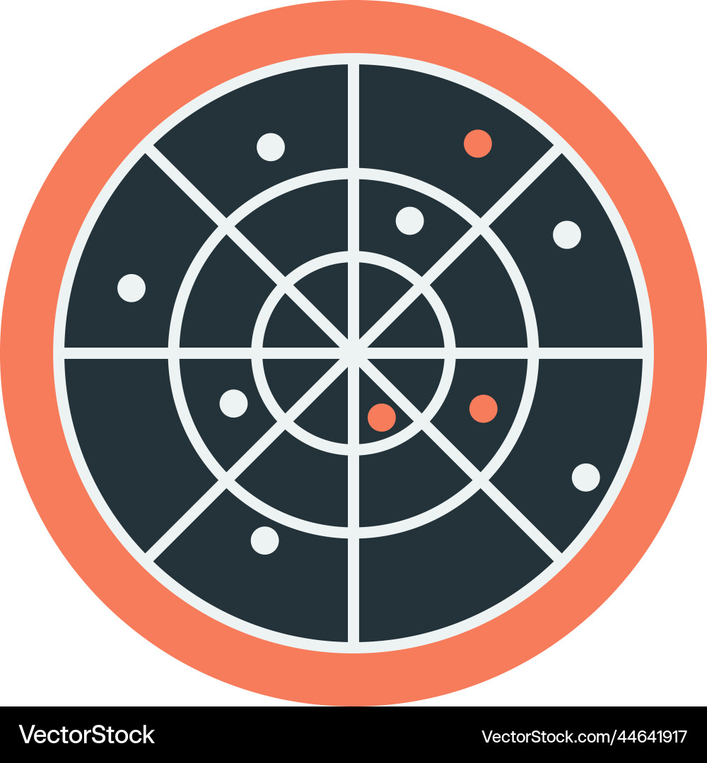 Radar screen in minimal style Vector Image