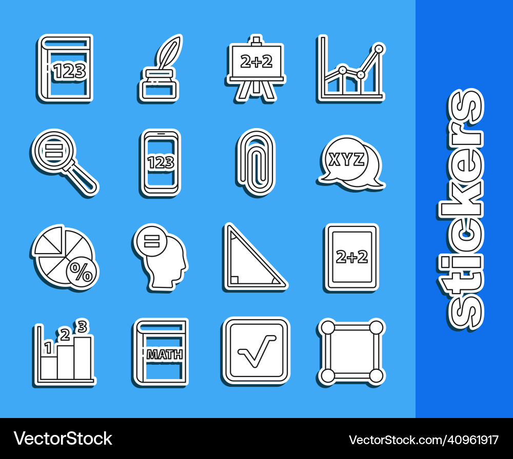 Set line chalkboard with diagram calculation Set line chalkboard with diagram calculation vector image