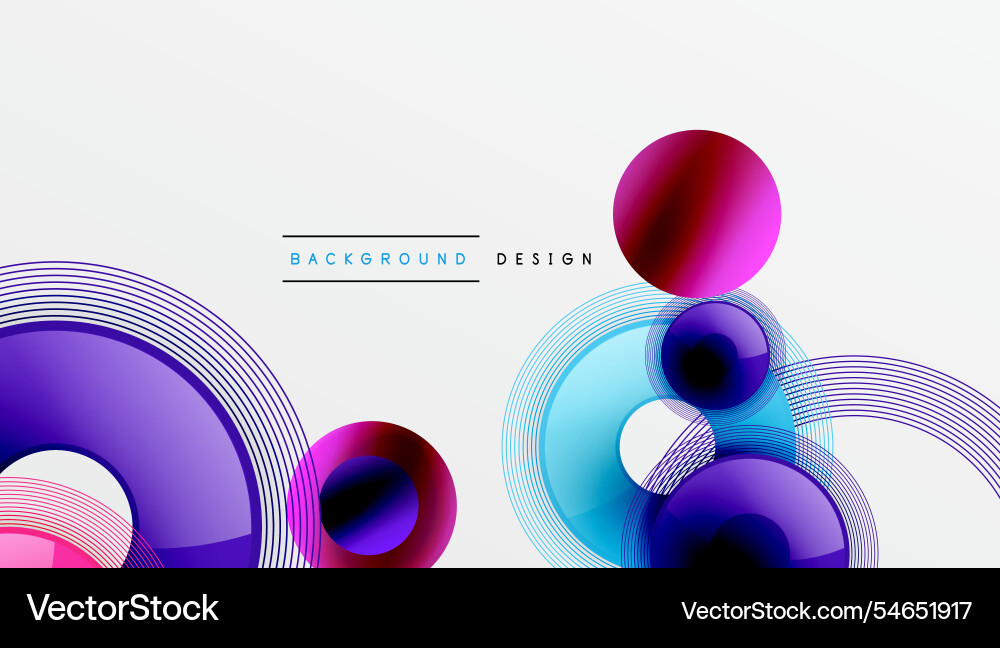 Sleek with overlapping circles in vibrant Sleek with overlapping circles in vibrant vector image