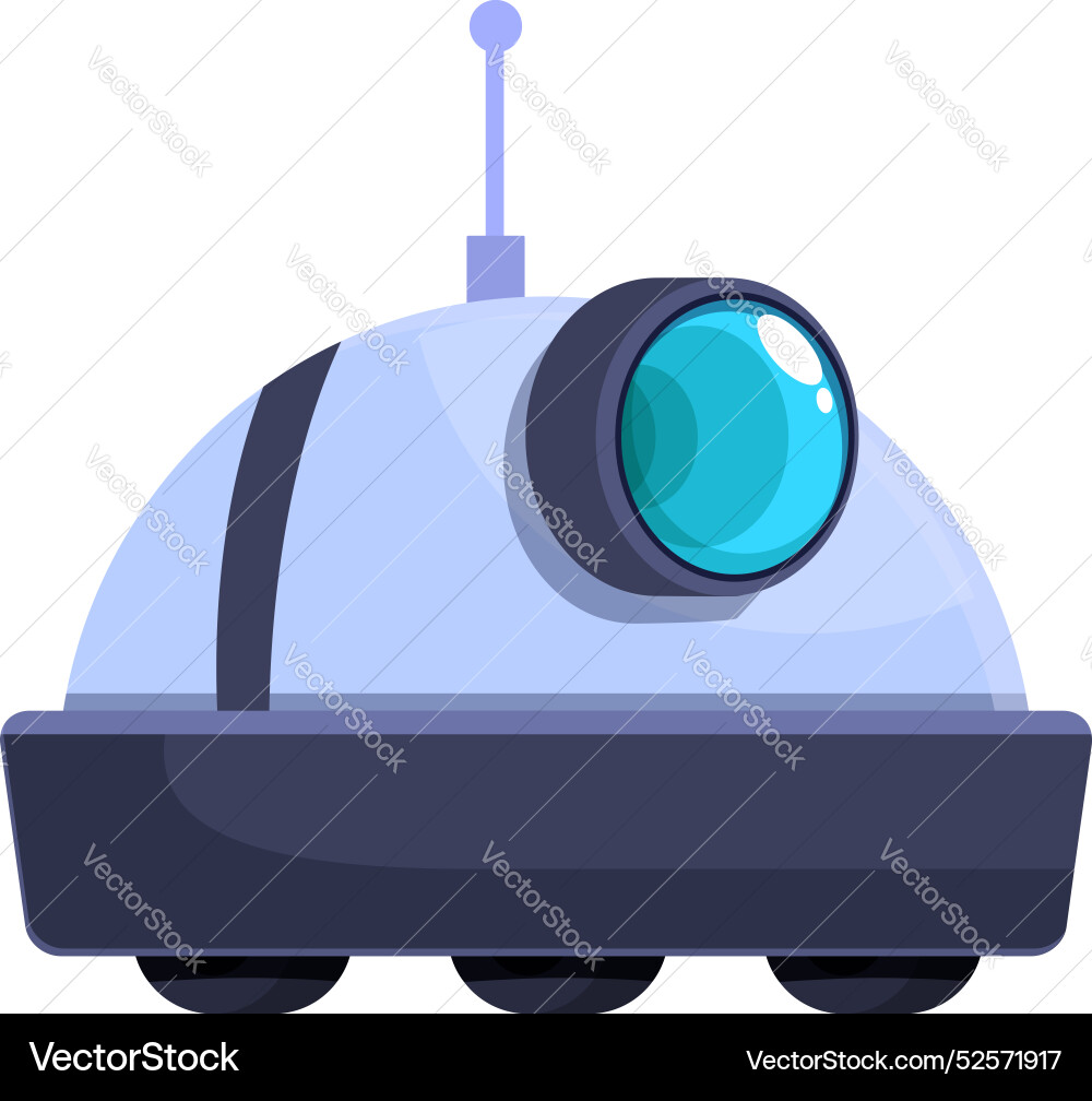Space exploration robot exploring new planet Space exploration robot exploring new planet vector image