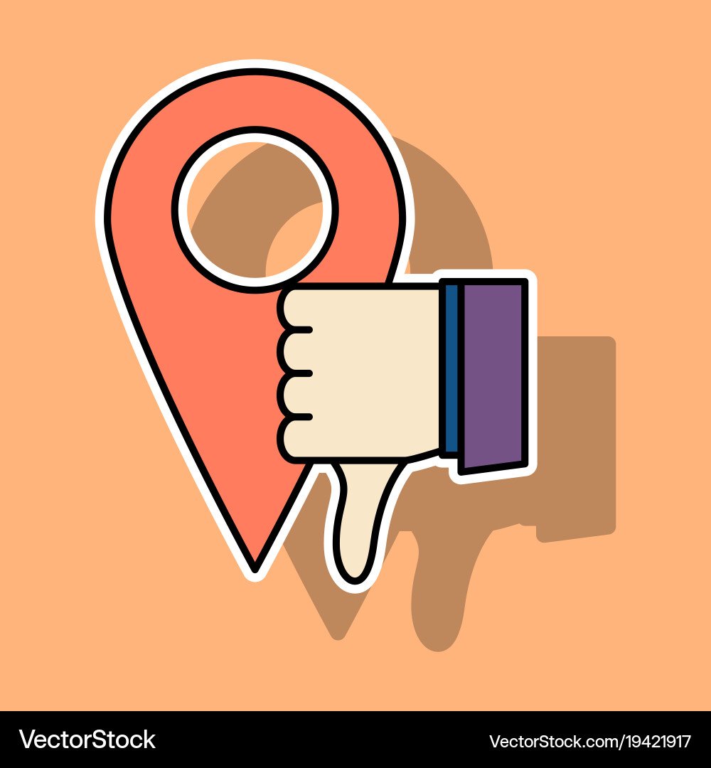 Unlike icon sticker web pointer in eps 10 vector image