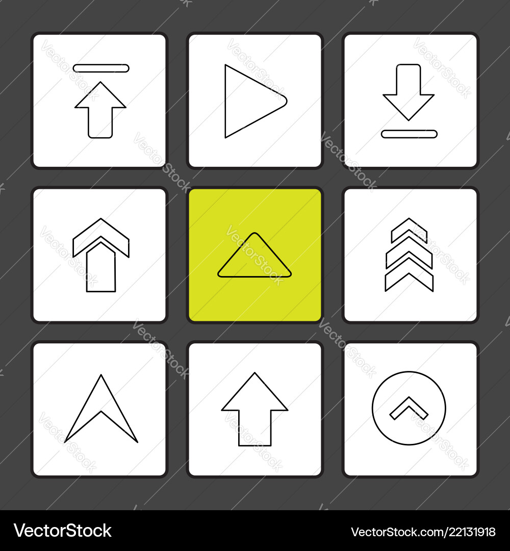 Arrows directions pointer arrow user Vector Image