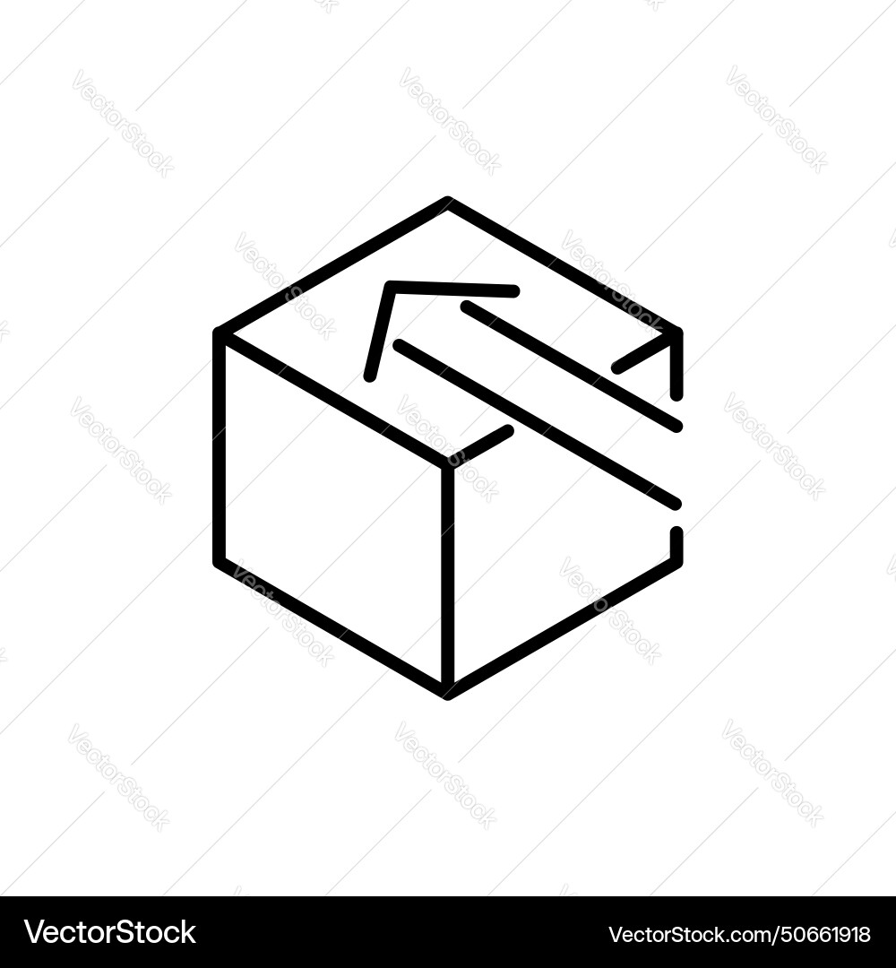 Box delivery with arrow line icon design Vector Image