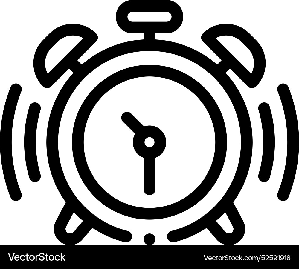 Clock icon thin linear style design isolated Vector Image