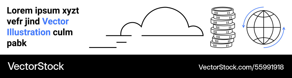 Cloud storage and server database syncing Cloud storage and server database syncing vector image
