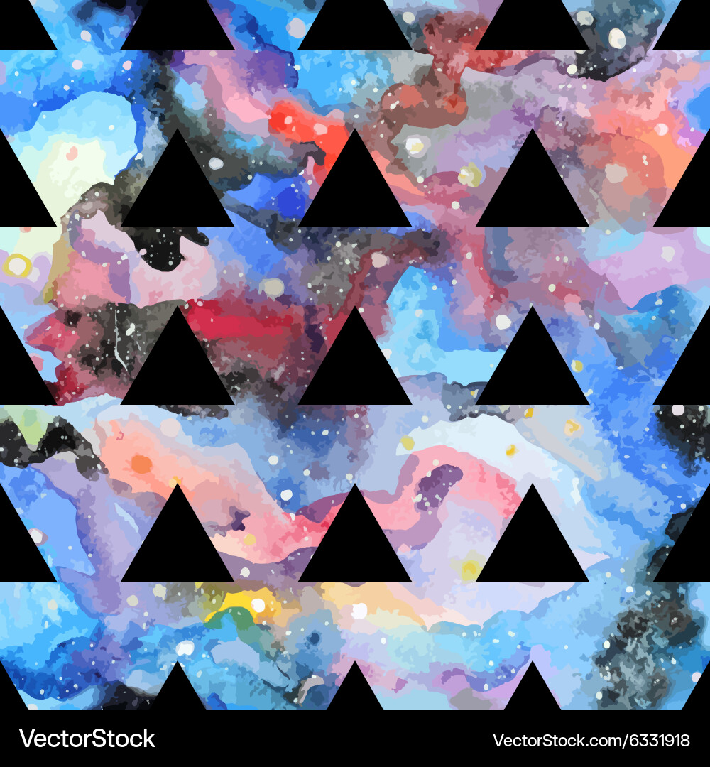 Cosmic Triangle Pattern vector image