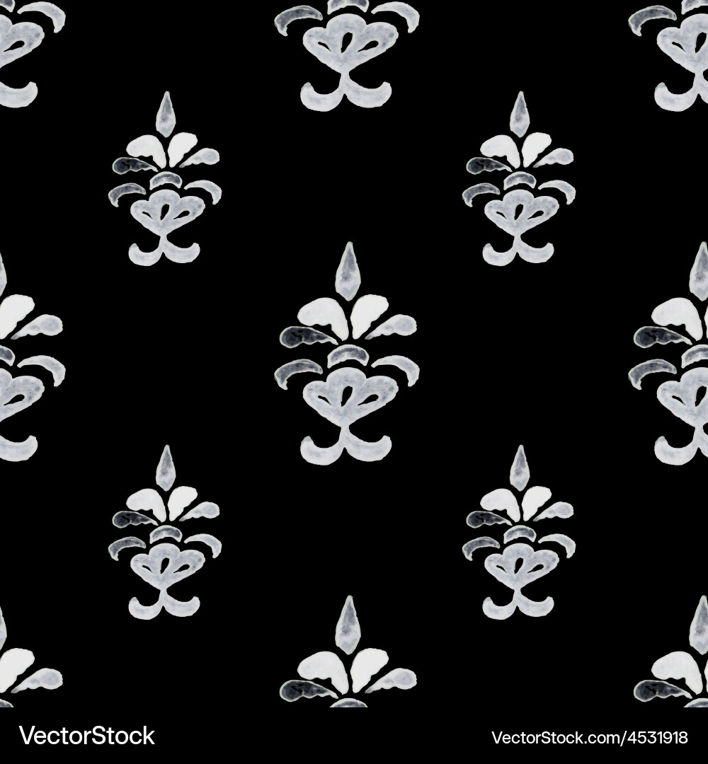 Damask seamless pattern vector image