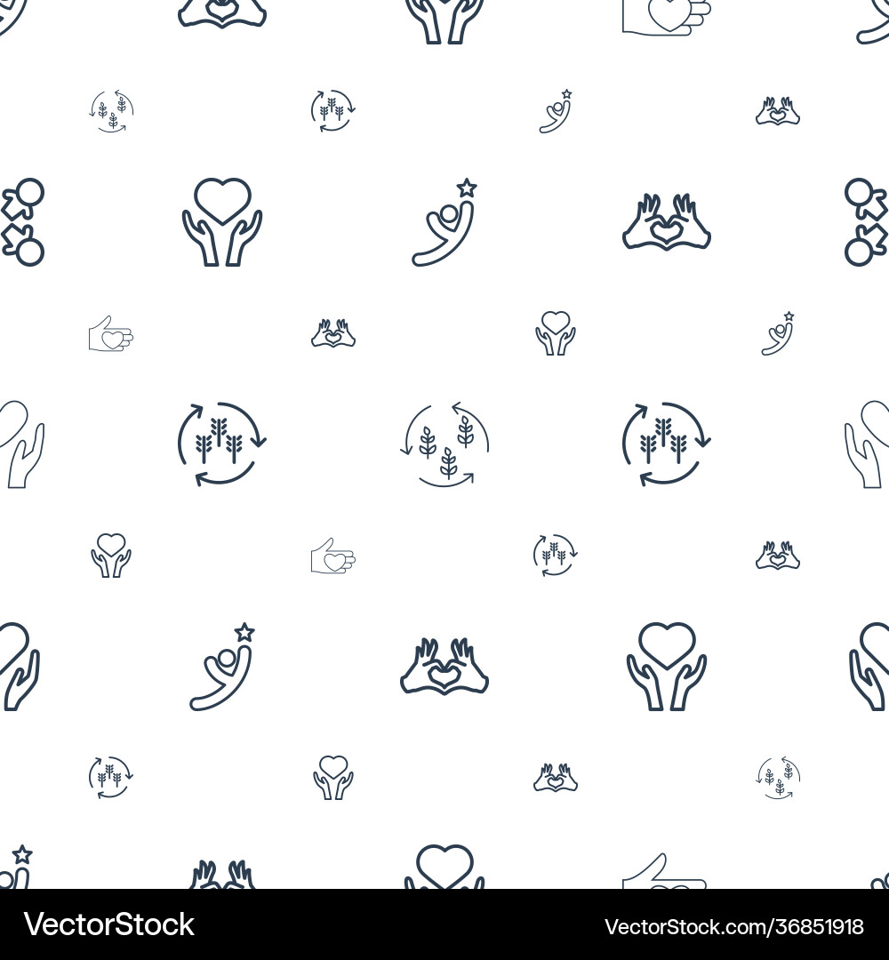 Hands icons pattern seamless white background Vector Image