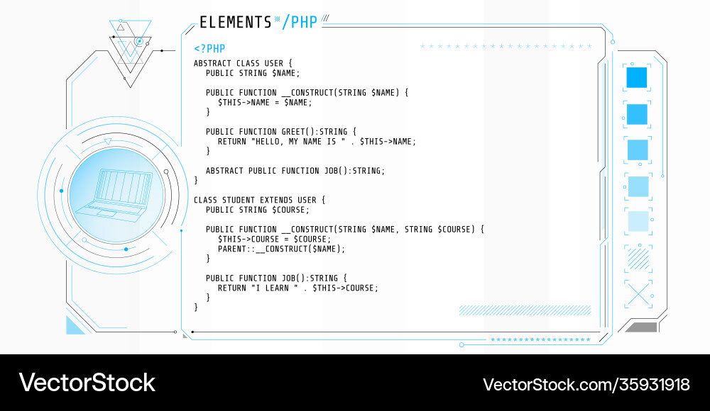 Hud Interface-Elemente mit Teilcode php Hud Interface-Elemente mit Teilcode php vektorbild