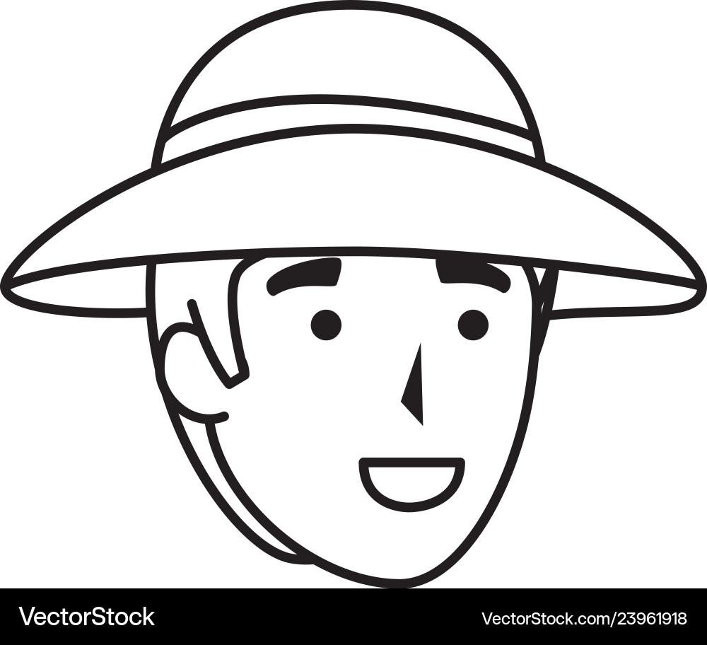 Man worker of zoo head character vector image