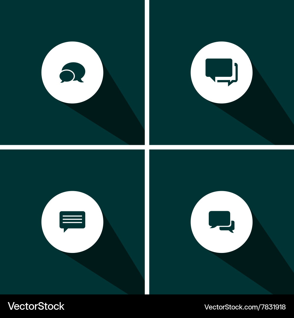 Message Icon Set Vector Image