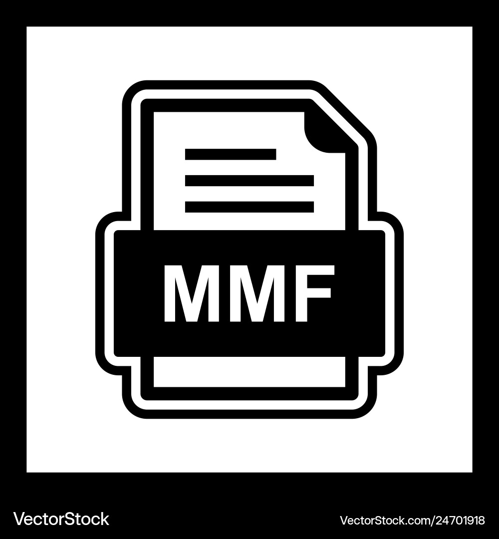 Mmf file document icon vector image