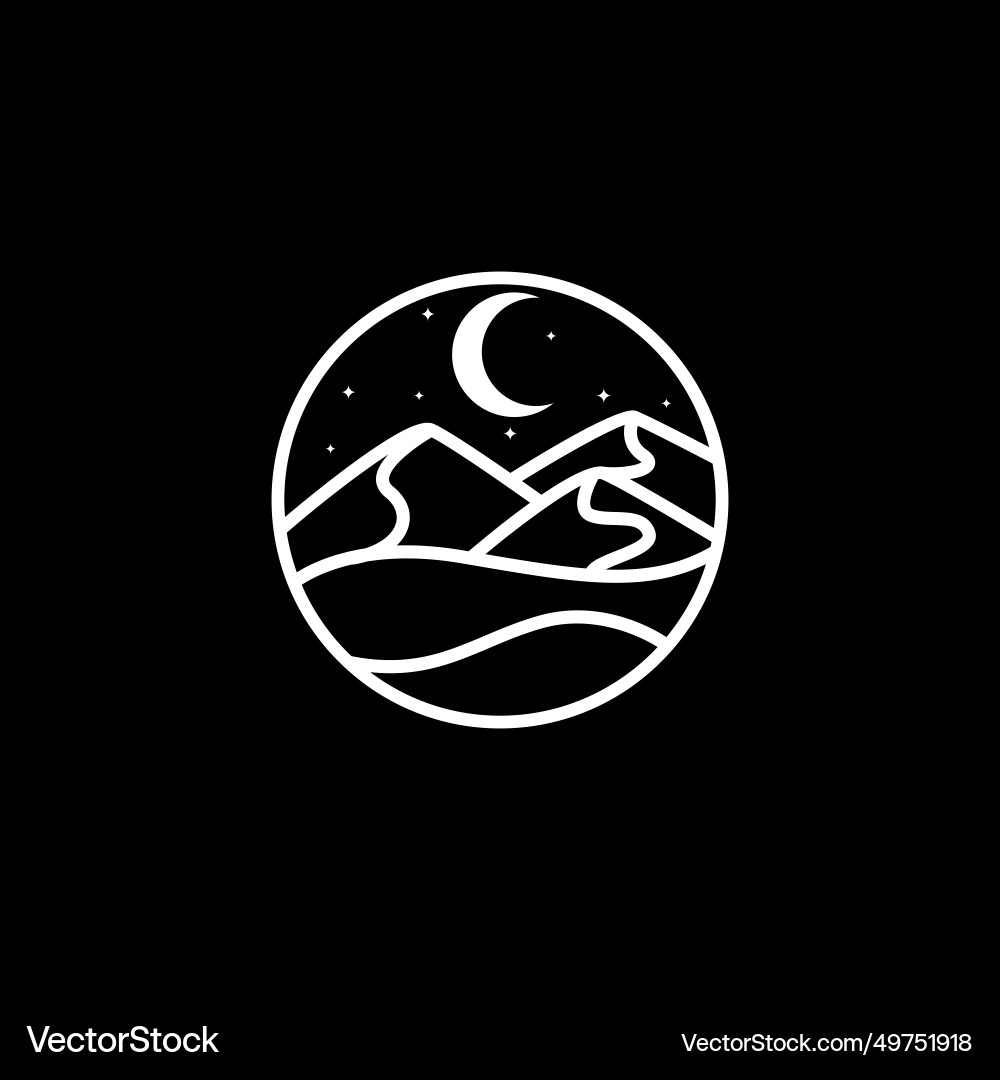 Nacht Logo Design Ikone Nacht Logo Design Ikone vektorbild