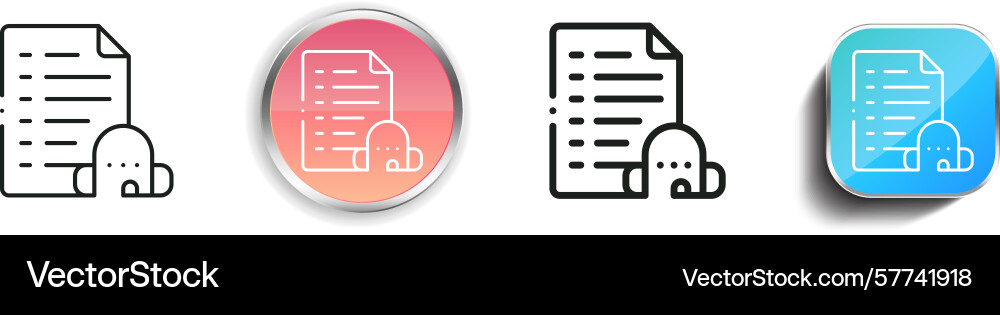 Practice icon thin linear regular and button Practice icon thin linear regular and button vector image