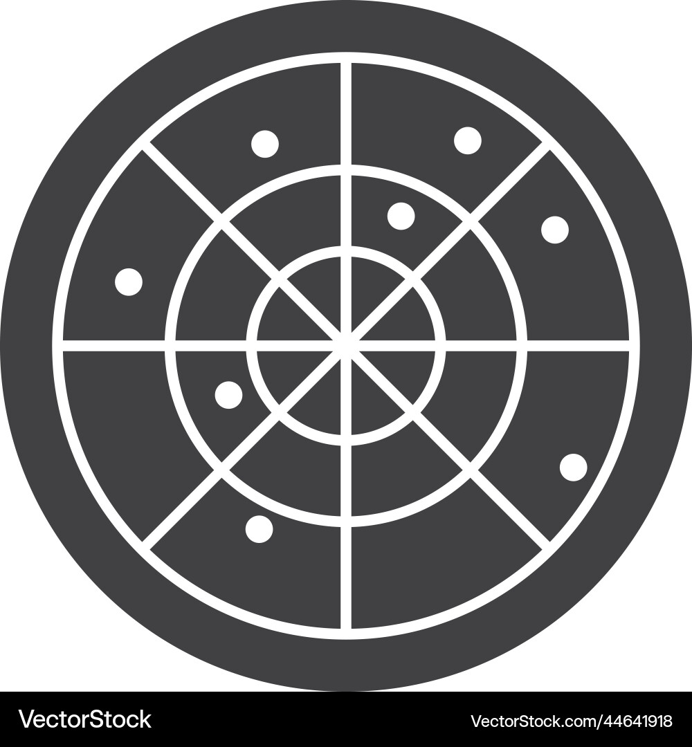 Radar screen in minimal style Vector Image