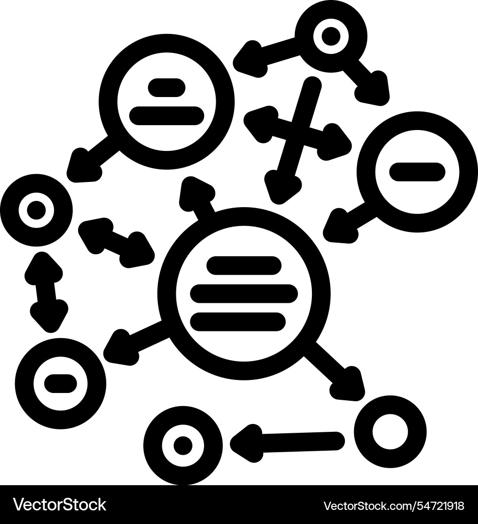 Semantic web natural language processing nlp line Semantic web natural language processing nlp line Vector Image