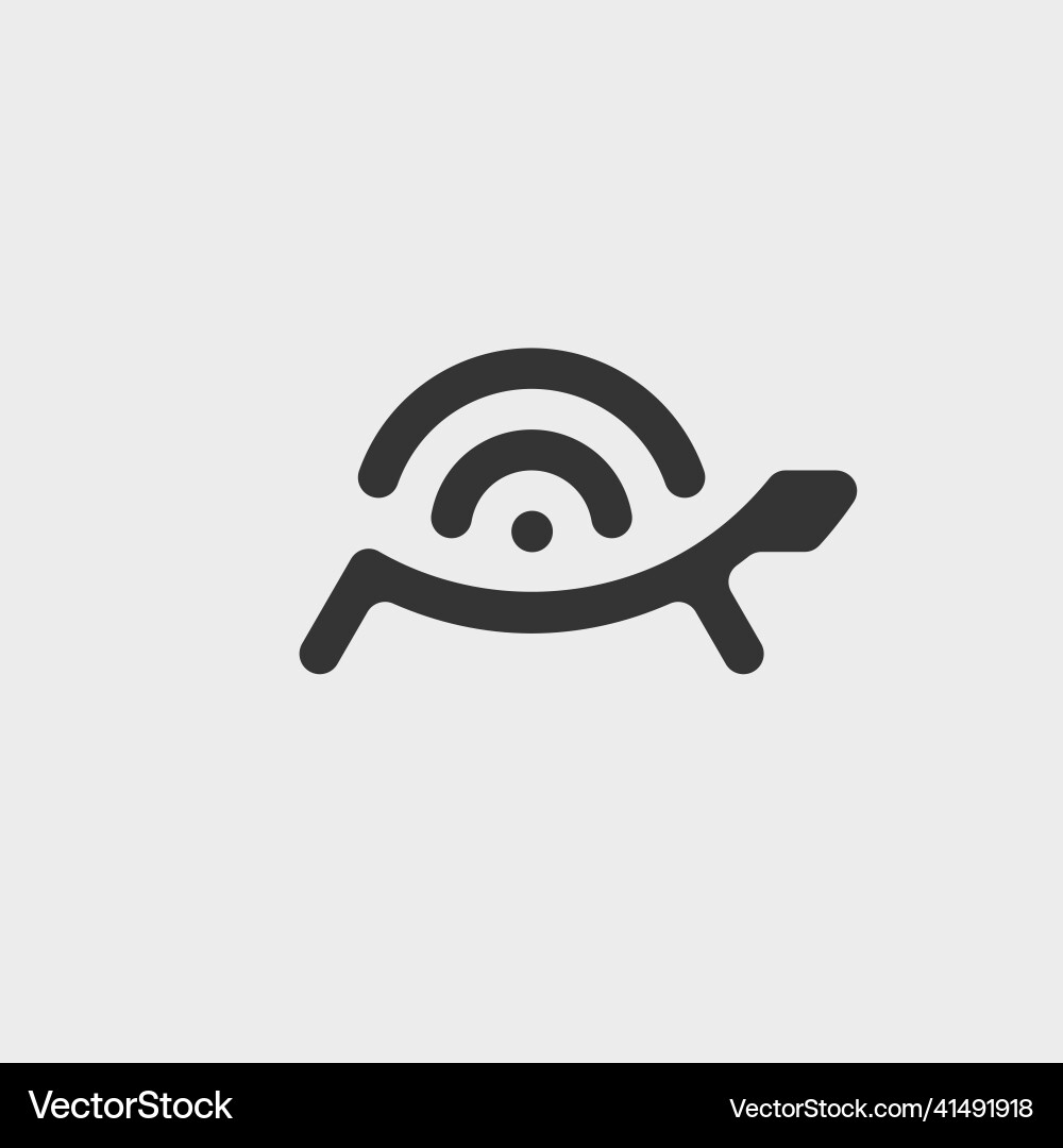 Slow internet connection simple thin icon Vector Image