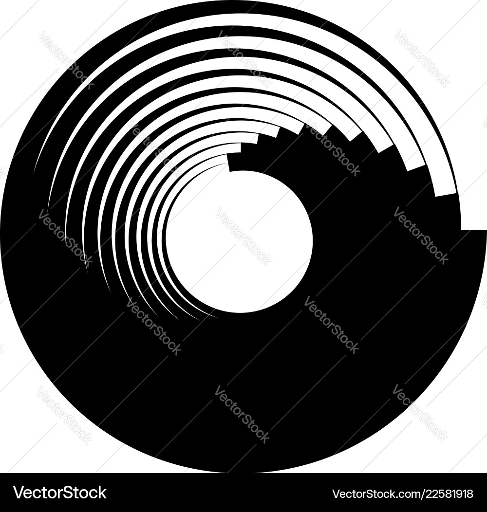 Spiral vortex elements swirl twirl shape on white Spiral vortex elements swirl twirl shape on white vector image