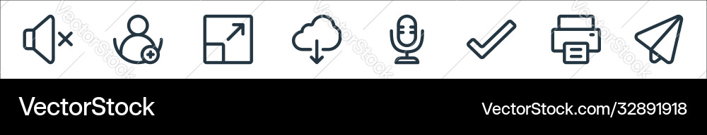 Ui line icons linear set quality Ui line icons linear set quality Vector Image