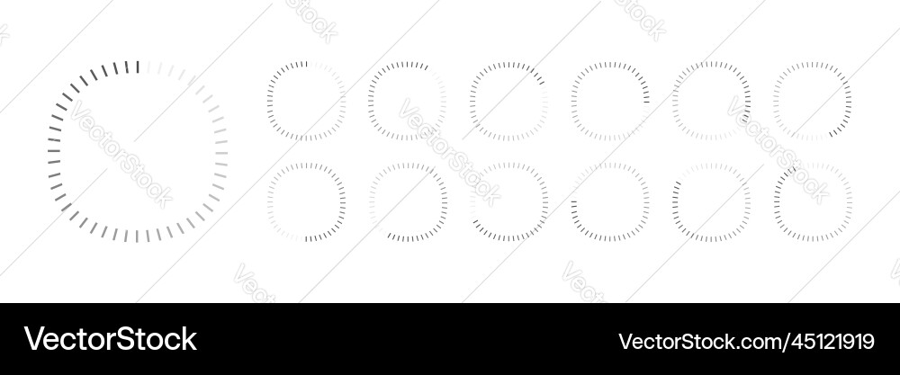 Circular loading buffering icons Circular loading buffering icons Vector Image