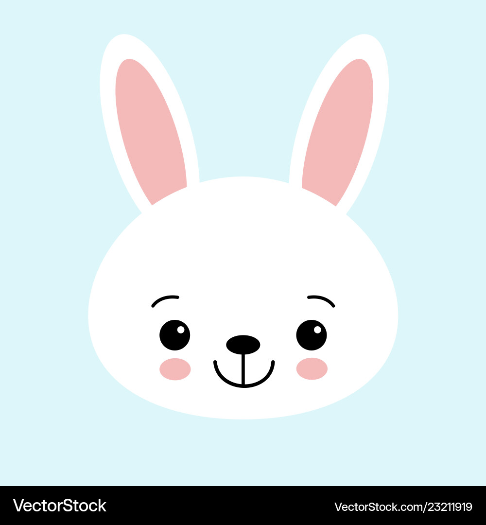 Cute bunny graphic icon white rabbit animal Cute bunny graphic icon white rabbit animal vector image