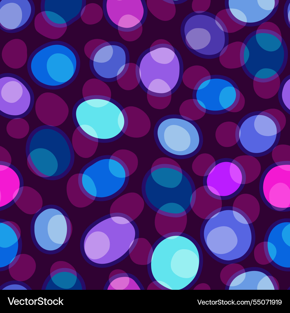 Neon dot pattern with overlapping transparent dots Neon dot pattern with overlapping transparent dots vector image