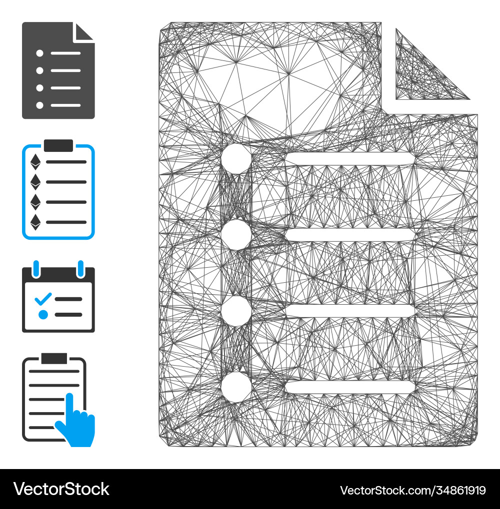 Net list page mesh Net list page mesh vector image