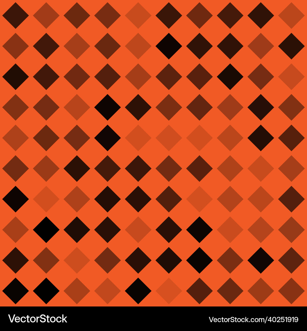 Orange grid with diamonds and random transparency Vector Image