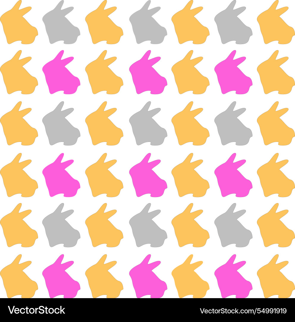 Spring bunnies design pattern texture Vector Image