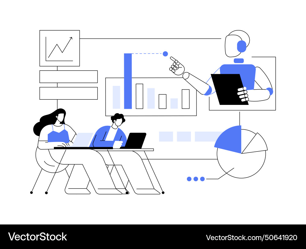 AI Data Processing & Analytics vector image