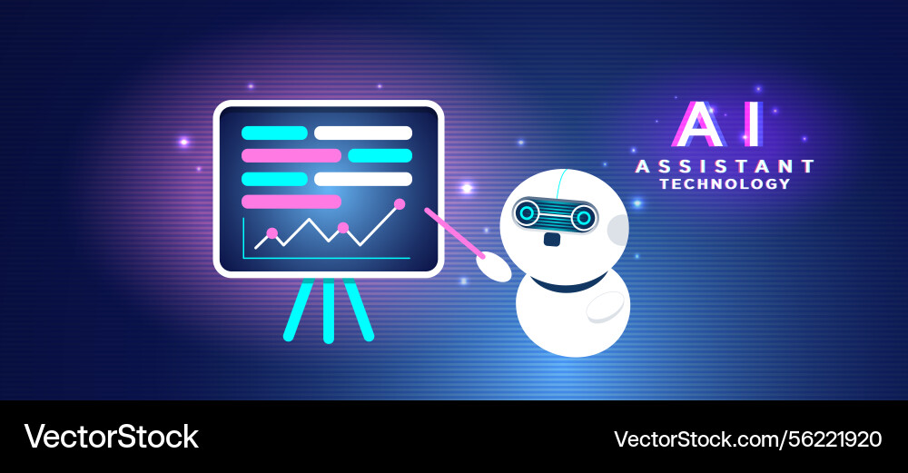 Ai design assistant for visual creators vector image