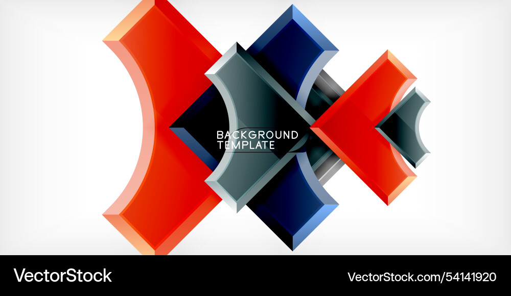 Arrow with round elements color geometric shapes Vector Image