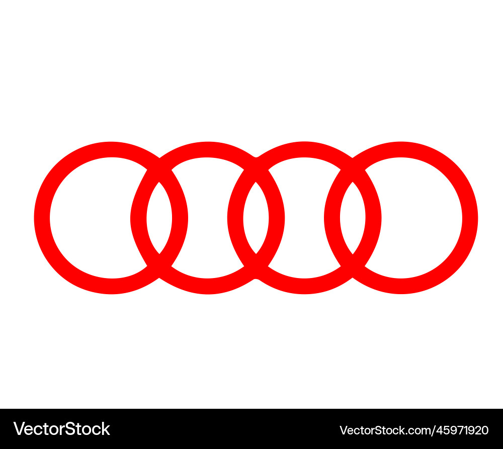 Audi Brand Logo - Red Emblem – Royalty-Free Vector | VectorStock, image size:1000x893