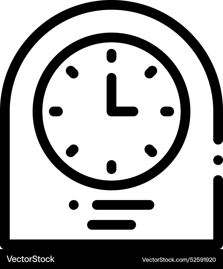 Clock icon thin linear style design isolated Clock icon thin linear style design isolated vector image