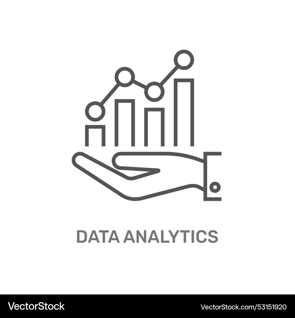 Data analytics improving insights through Data analytics improving insights through vector image