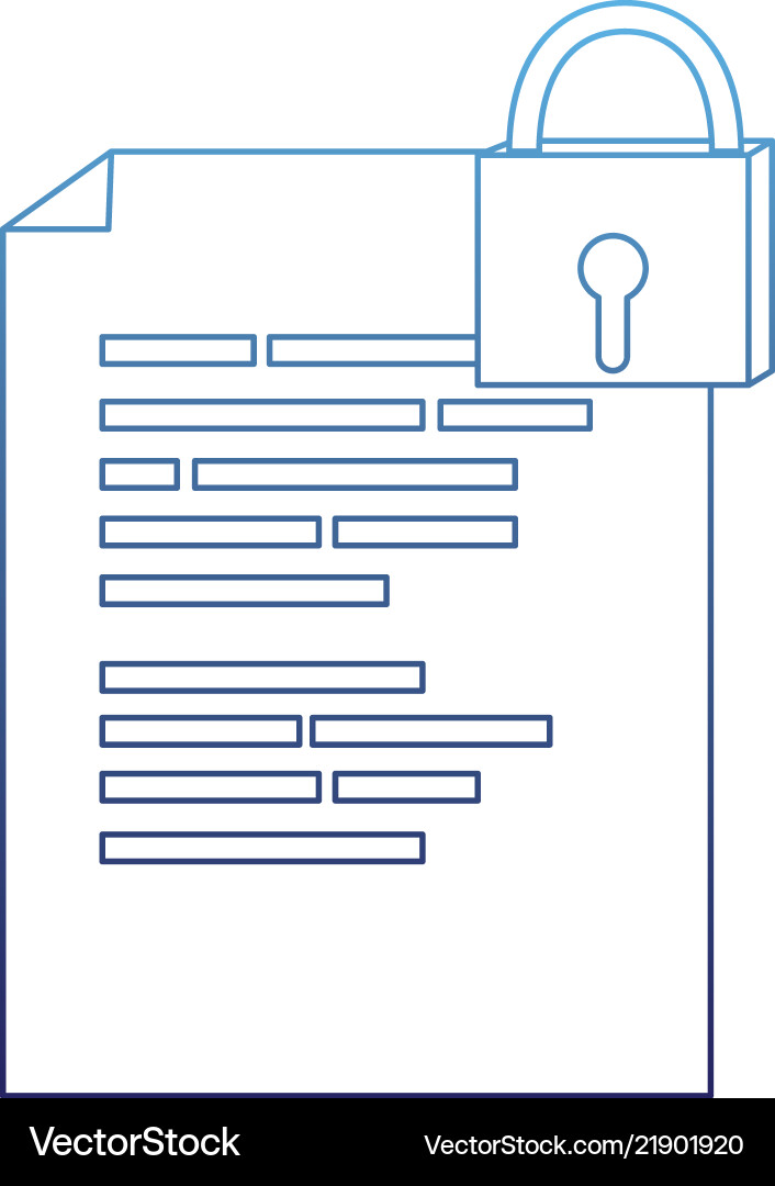 Degraded outline document with program code vector image